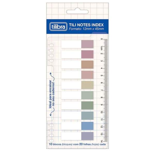 Bloco de Notas Adesivo Tilibra Tili Notes Index