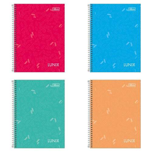 Caderno 1/4 Tilibra Espiral CD Lunix 160 Fls