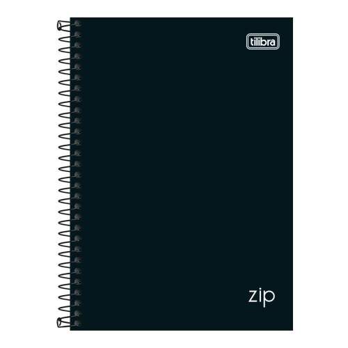 Caderno 1/4 Tilibra Espiral CD Zip Preto 80 Fls
