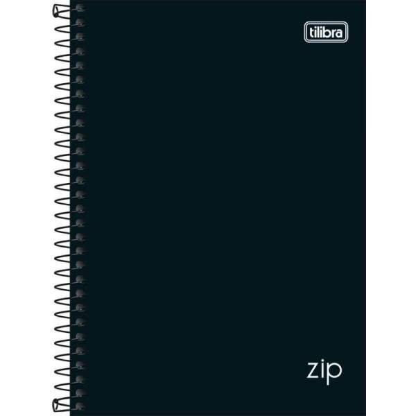 Caderno 1/4 Tilibra Espiral CD Zip Preto 160 Fls