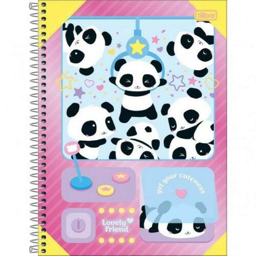 Caderno de Disco Universitario Tilibra Tilidisco Lovely Friend 10 Matrias 160 Folhas