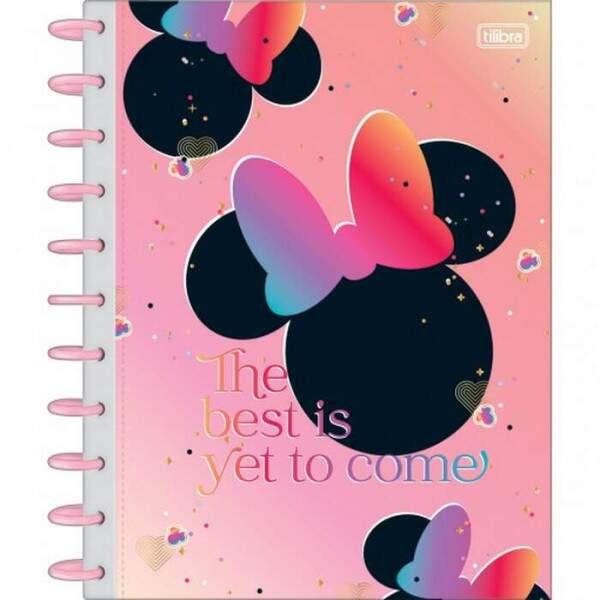 Caderno de Disco Universitario Tilibra Tilidisco Minnie 10 Matrias 160 Folhas