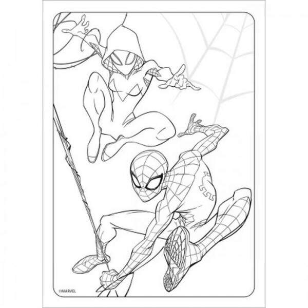 Folhas De Adesivos Tilibra Colorir Spider-Man