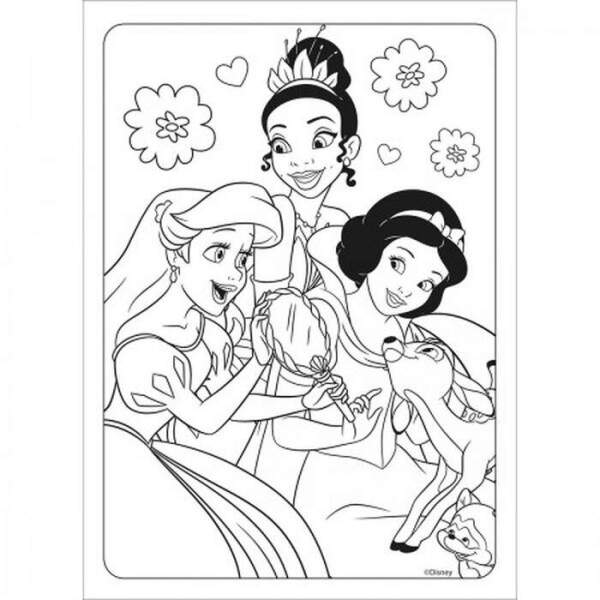 Folhas De Adesivos Tilibra Colorir Princesas
