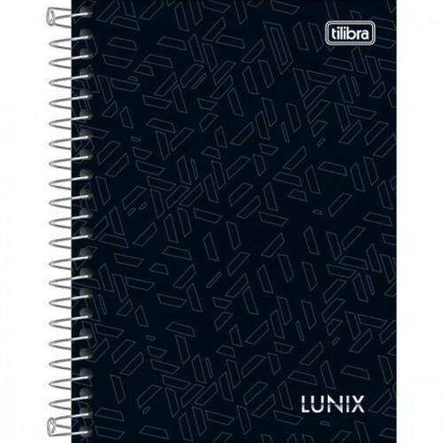 Caderno 1/8 Tilibra Espiral CD Lunix Preto 80 Fls
