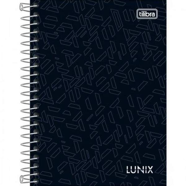 Caderno 1/8 Tilibra Espiral CD Lunix Preto 80 Fls