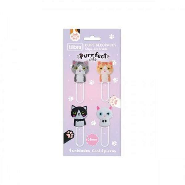 Clips Tilibra Purfect Cats c/4