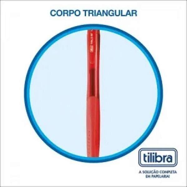 Caneta Tilibra Trilo Vermelha
