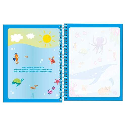 Livro Mgico Para Pintura Com gua Tilibra Fundo Do Mar