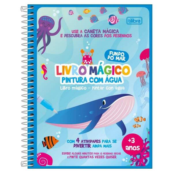 Livro Mgico Para Pintura Com gua Tilibra Fundo Do Mar