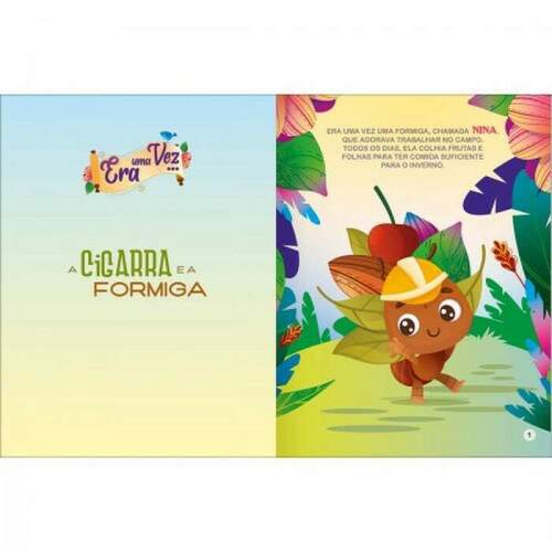 Livro Tilibra Era Uma Vez A Cigarra e a Formiga