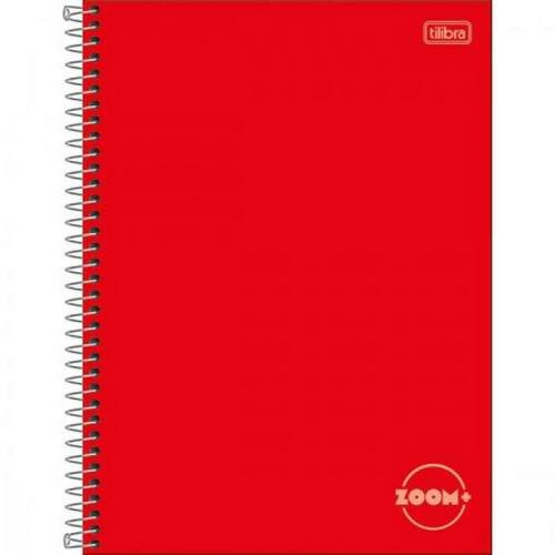 Caderno Univ CD ESP Tilibra Zoom+ 96 fls Vermelho