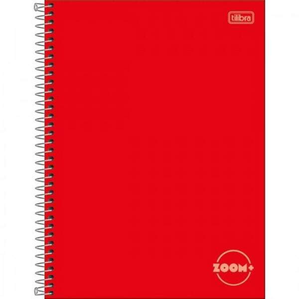 Caderno Univ CD ESP Tilibra Zoom+ 96 fls Vermelho