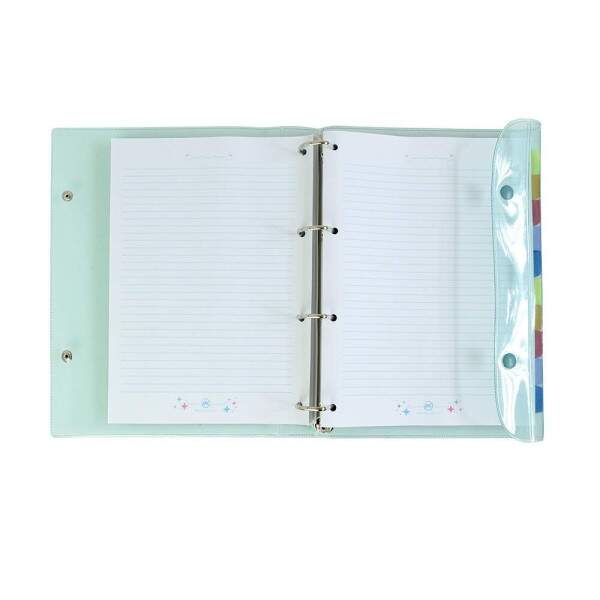 Caderno Argolado Univ DAC Breeze c/ Ziper Verde