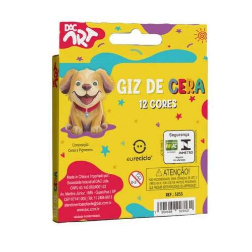 Giz de Cera DAC 12 Cores