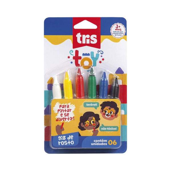 Giz de Rosto Tris 6 Cores