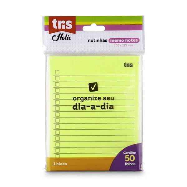 Bloco Adesivo Tris Holic Pop Memo 50 Fls