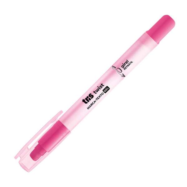 Marca Texto Gel Tris Twist Rosa