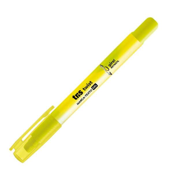 Marca Texto Gel Tris Twist Amarelo