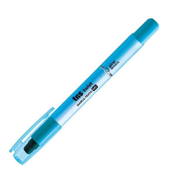 Marca Texto Gel Tris Twist Azul