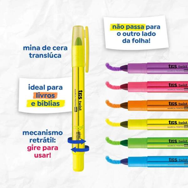 Marca Texto Gel Tris Twist Verde