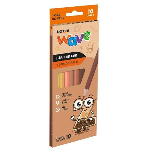 Lpis de Cor Bazze Wave Tons de Pele 12 Cores