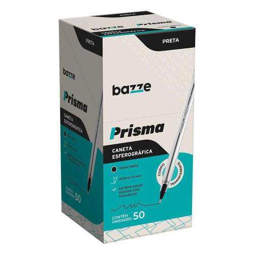 Caneta Bazze Prisma Preta