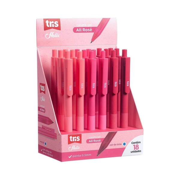 Caneta Gel Tris Holic All Rose 0.5mm