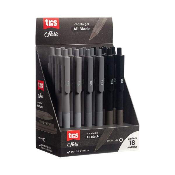 Caneta Gel Tris Holic Allblack 0.5mm