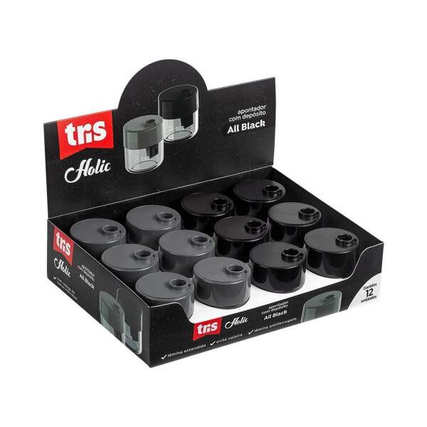Apontador Deposito Tris Holic Black 1 Furo