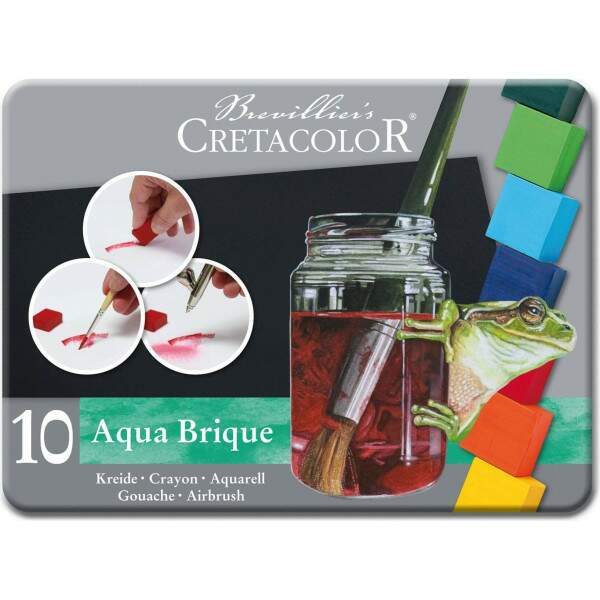 Aquarela Cretacolor Aqua Brique Blocos 10 Cores