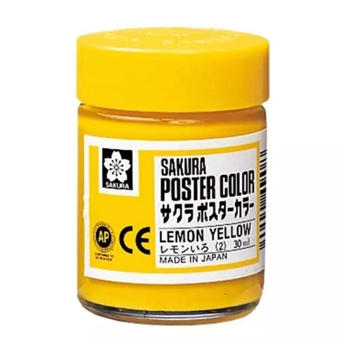 Tinta Guache Sakura Poster Color Profissional 30 ml - CORES BSICAS - UNIDADE