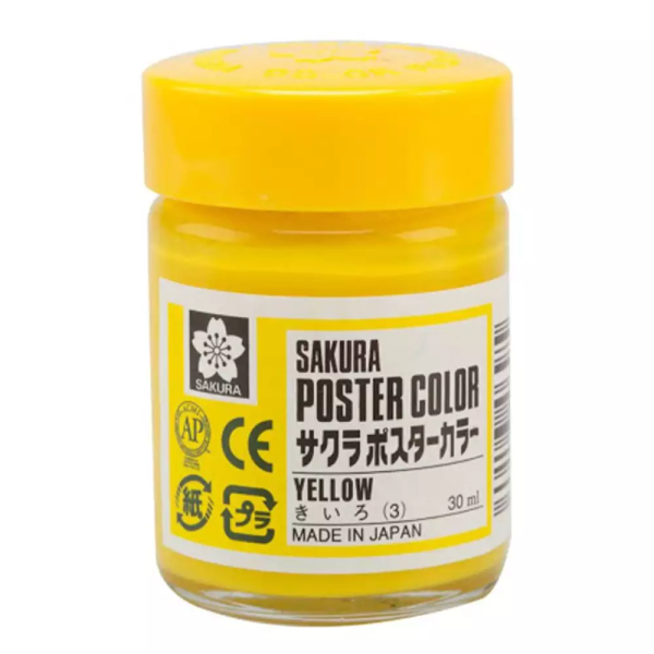 Tinta Guache Sakura Poster Color Profissional 30 ml - CORES BSICAS - UNIDADE