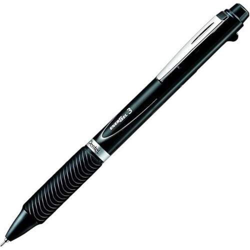 Caneta Gel Pentel Energel 3 Multi Color Fine 0.5 mm Preta