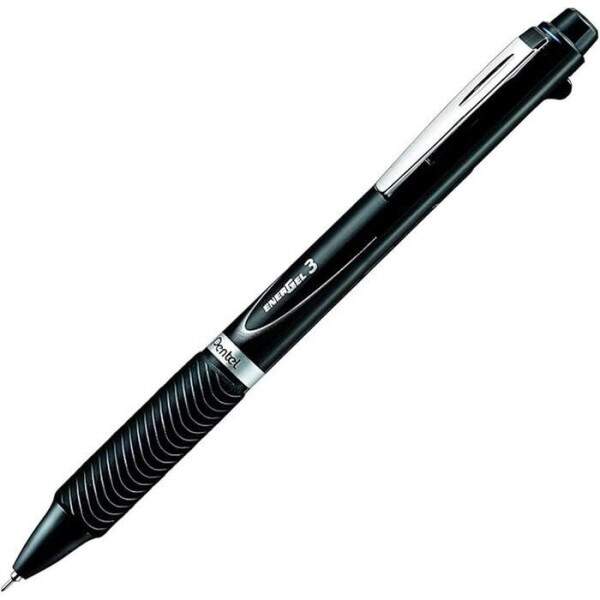 Caneta Gel Pentel Energel 3 Multi Color Fine 0.5 mm Preta