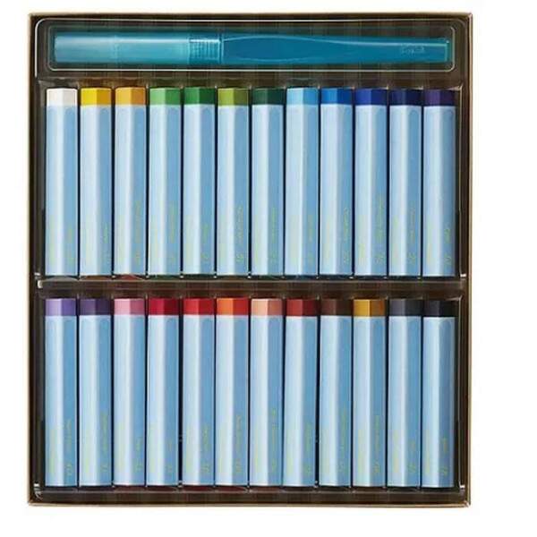 Giz Pastel Oleoso Pentel Aquarelvel Aquash Pastels 24 Cores