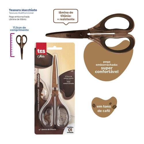 Tesoura Tris Holic Macchiato 17,5 cm
