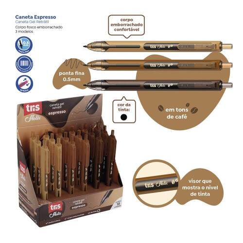 Caneta Gel Tris Espresso