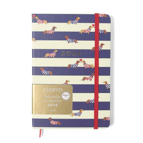 Agenda Planner Cicero 2026 Praia Semanal Anotaes 14x21 Cachorros
