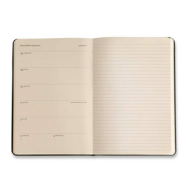 Agenda Planner Cicero 2026 Jardim Semanal Anotaes 14x21 Preto