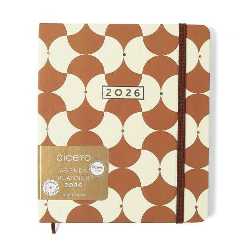 Agenda Planner Cicero 2026 Bossa Nova Semanal Planejamento 17x19,5 Boemia Caramelo