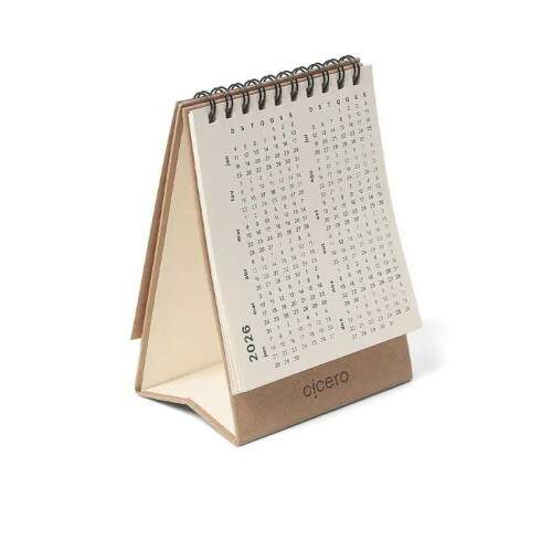 Calendario de Mesa 9,5x13 Cicero 2026 Kraft