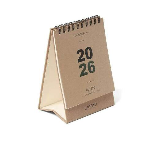 Calendario de Mesa 9,5x13 Cicero 2026 Kraft