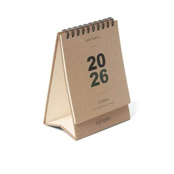 Calendario de Mesa 9,5x13 Ciceros 2026 Kraft
