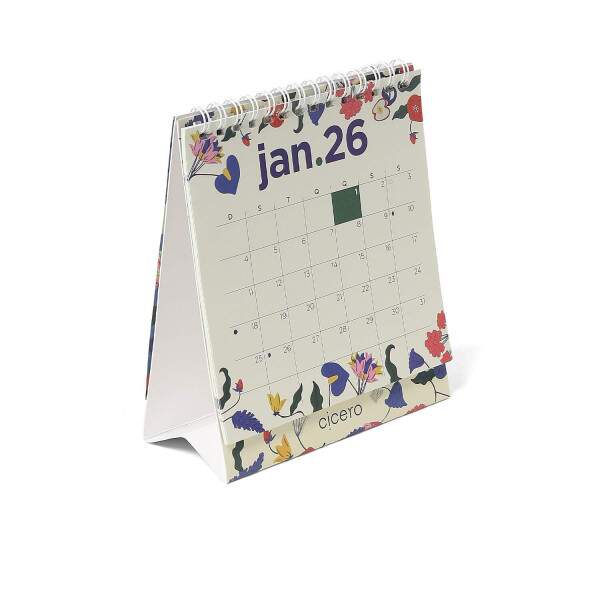 Calendario de Mesa 13x15 Ciceros 2026 Doce Florada