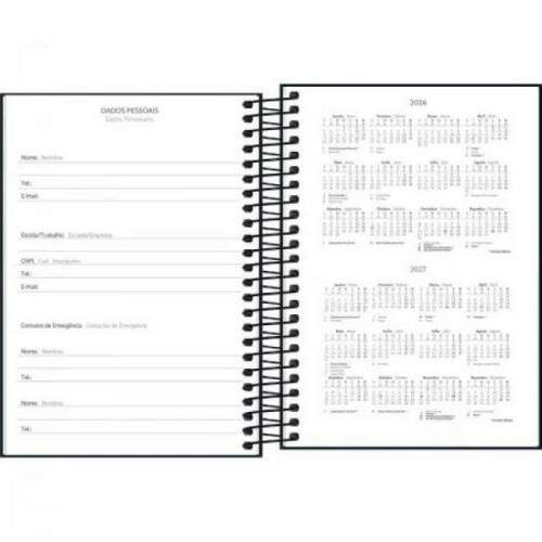 Agenda Tilibra Espiral Diria Spice Preta M3 2026