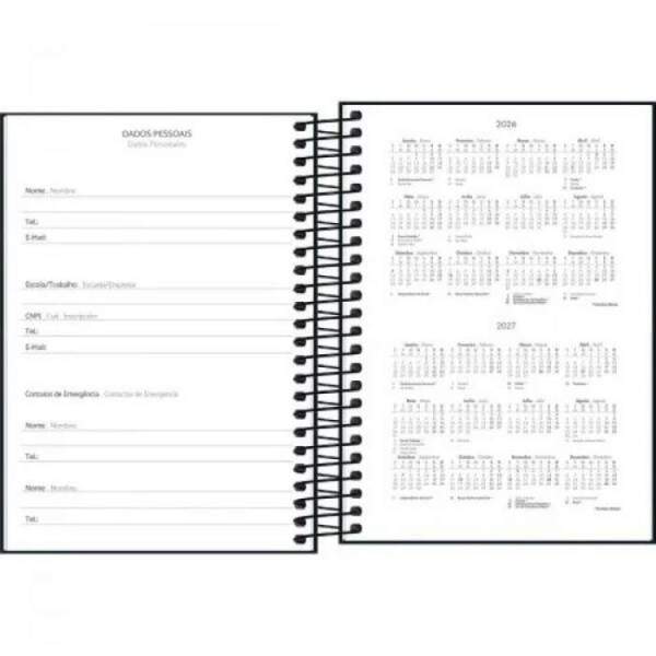 Agenda Tilibra Espiral Diria Spice Preta M3 2026