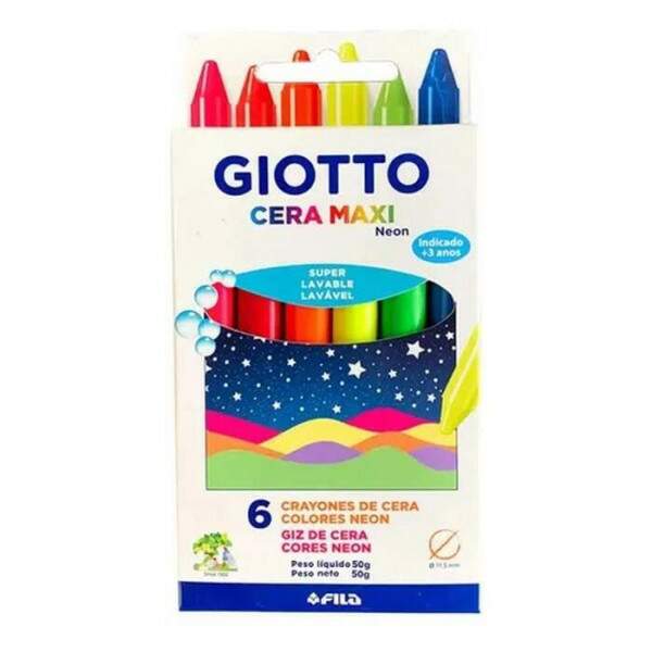 Giz de Cera Giotto Maxi Candy Collection 6 Cores