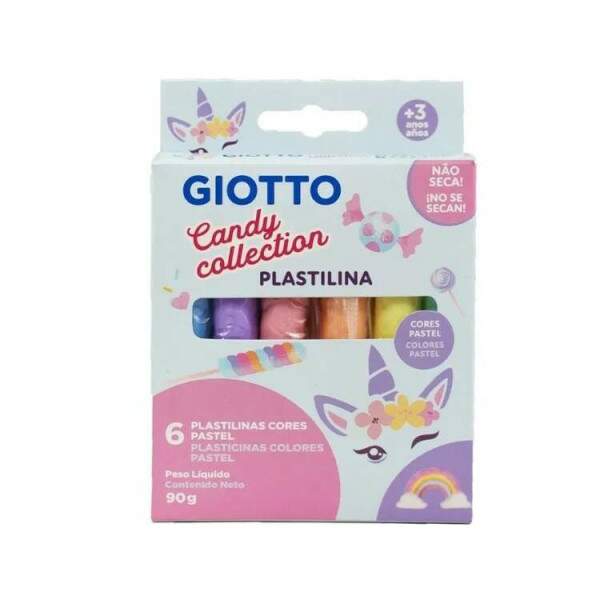 Massa de Modelar Giotto Candy Collection 6 Cores