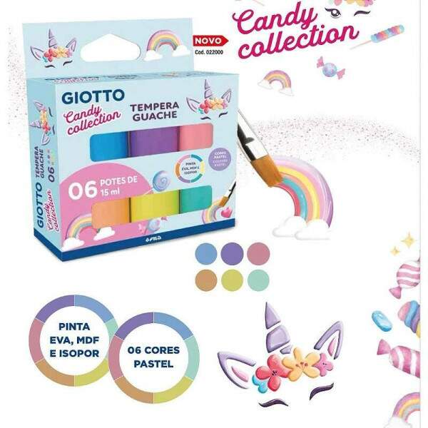 Guache Giotto Candy Collection 6 Cores
